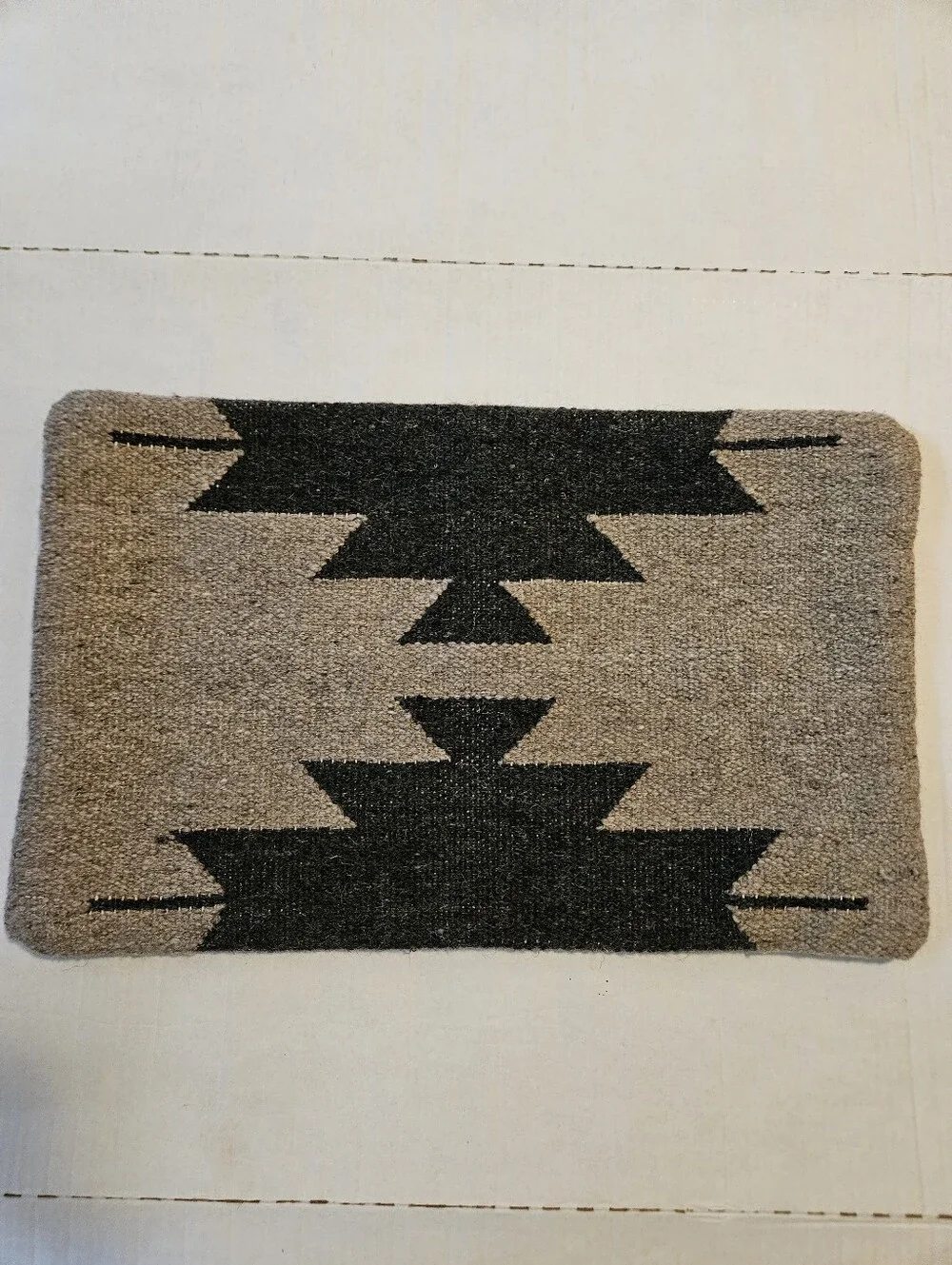 Restoration Hardware RH Teton Merino Wool Geo Lumbar Pillow Aztec Rustic 21x13